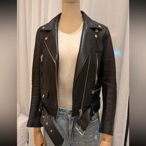 Acne Studios ‘Mock’ Biker Jacket in Black – Size 36 (EU)
